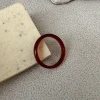 Korean style niche design red agate chalcedony ring, Korean style simple basic retro ring wholesale Item Picture